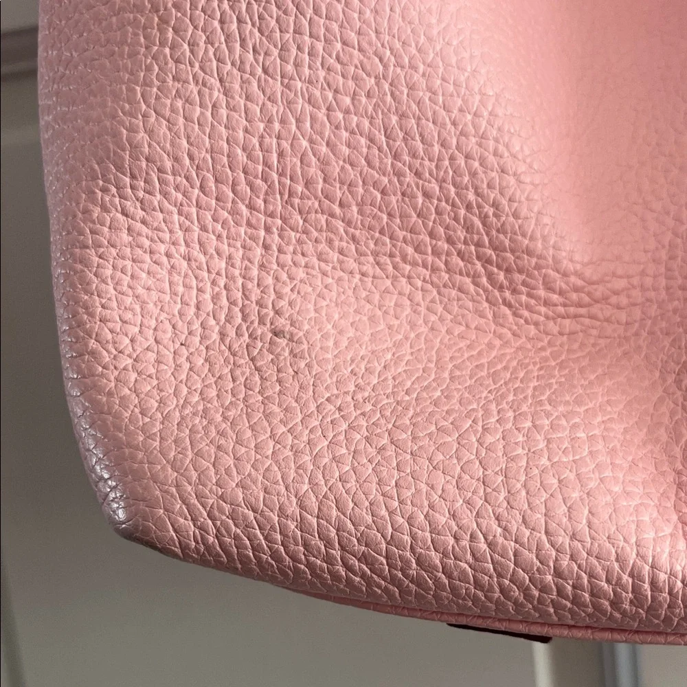 Dooney and Bourke Logo Lock Hobo Pink Leather Bag